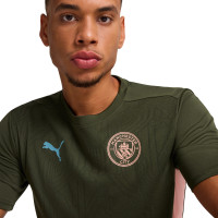 PUMA Manchester City Trainingsset 2024-2025 Olijfgroen Lichtblauw Roze