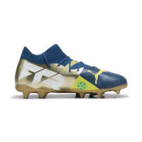 PUMA Future 7 Match BNA Gras / Kunstgras Voetbalschoenen (MG) Kids Donkerblauw Goud Geel