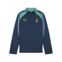 PUMA Neymar Jr. BNA Trainingstrui 1/4-Zip 2.0 Kids Donkerblauw Groen Geel