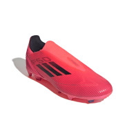 adidas F50 League Veterloze Gras Voetbalschoenen (FG) Felrood Zwart Zilver