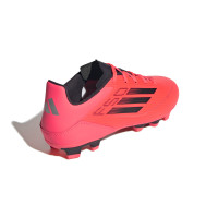 adidas F50 Club Gras / Kunstgras Voetbalschoenen (FxG) Felrood Zwart Zilver