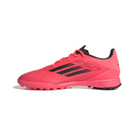 adidas F50 League Turf Voetbalschoenen (TF) Felrood Zwart Zilver