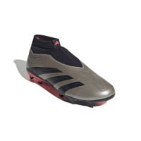 adidas Predator League Veterloze Gras Voetbalschoenen (FG) Zilver Zwart Roze