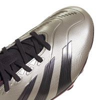 adidas Predator League Gras / Kunstgras Voetbalschoenen (MG) Zilver Zwart Roze