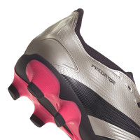 adidas Predator League Gras / Kunstgras Voetbalschoenen (MG) Zilver Zwart Roze