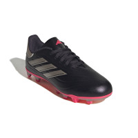 adidas Copa Pure 2 Club Gras / Kunstgras Voetbalschoenen (MG) Kids Donkerpaars Zilver Roze