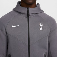 Nike Tottenham Hotspur Tech Fleece Vest 2024-2025 Donkergrijs Wit