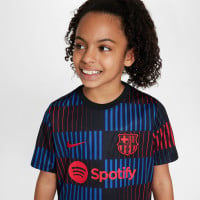 Nike FC Barcelona Pre-Match Trainingsshirt 2024-2025 Kids Zwart Blauw Rood