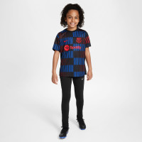 Nike FC Barcelona Pre-Match Trainingsshirt 2024-2025 Kids Zwart Blauw Rood