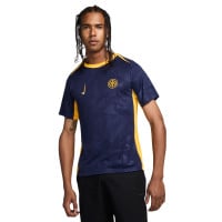 Nike Inter Milan Pre-Match Trainingsshirt 2024-2025 Donkerblauw Goud