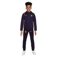 Nike Inter Milan Strike Trainingspak Full-Zip Hooded 2024-2025 Kids Donkerblauw Goud