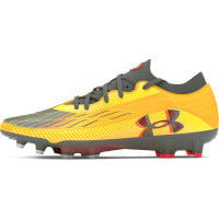 Under Armour Magnetico Elite 4.0 Gras Voetbalschoenen (FG) Geel Grijs Rood