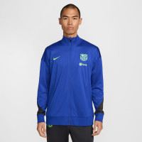 Nike FC Barcelona Strike Trainingspak Full-Zip 2024-2025 Blauw Donkergrijs Lichtgroen