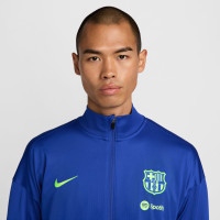 Nike FC Barcelona Strike Trainingspak Full-Zip 2024-2025 Blauw Donkergrijs Lichtgroen