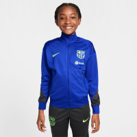 Nike FC Barcelona Strike Trainingspak Full-Zip 2024-2025 Kids Blauw Donkergrijs Lichtgroen