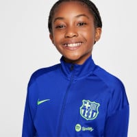 Nike FC Barcelona Strike Trainingspak Full-Zip 2024-2025 Kids Blauw Donkergrijs Lichtgroen