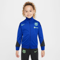 Nike FC Barcelona Strike Trainingspak Full-Zip 2024-2025 Kleuters Blauw Donkergrijs Lichtgroen