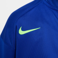 Nike FC Barcelona Strike Trainingspak Full-Zip 2024-2025 Kleuters Blauw Donkergrijs Lichtgroen