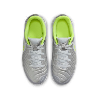 Nike Tiempo Legend 10 Academy Zaalvoetbalschoenen (IN) Kids Zilver Neongeel