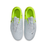 Nike Phantom GX II Academy Gras / Kunstgras Voetbalschoenen (MG) Kids Neongeel Zilver Zwart