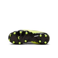 Nike Phantom GX II Academy Gras / Kunstgras Voetbalschoenen (MG) Kids Neongeel Zilver Zwart