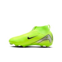 Nike Zoom Mercurial Superfly 10 Academy Gras / Kunstgras Voetbalschoenen (MG) Kids Neongeel Zwart Zilver