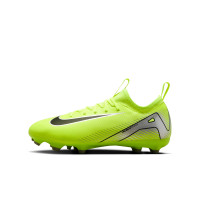 Nike Zoom Mercurial Vapor 16 Academy Gras / Kunstgras Voetbalschoenen (MG) Kids Neongeel Zwart Zilver