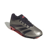 adidas Predator League Gras Voetbalschoenen (FG) Kids Zilver Zwart Roze