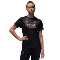 Nike Paris Saint-Germain x Jordan Pre-Match Trainingsshirt 2024-2025 Dames Zwart Rood Roze