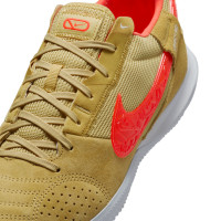 Nike Street Gato Straatvoetbalschoenen Goud Oranje Wit