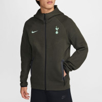 Nike Tottenham Hotspur Tech Fleece Vest 2024-2025 Donkergrijs Groen Lichtblauw