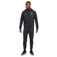 Nike Liverpool Tech Fleece Vest 2024-2025 Donkergrijs Geel