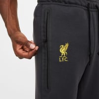 Nike Liverpool Tech Fleece Joggingbroek 2024-2025 Donkergrijs Geel