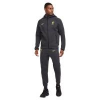 Nike Liverpool Tech Fleece Trainingspak 2024-2025 Donkergrijs Geel