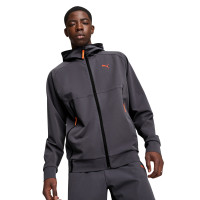 PUMA Pumatech Trainingspak Full-Zip Woven Donkergrijs Oranje