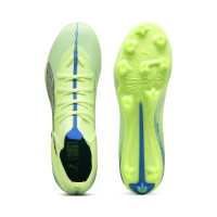 PUMA Ultra 5 Match+ Gras / Kunstgras Voetbalschoenen (MG) Groen Blauw Zwart Wit