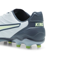 PUMA King Pro Gras / Kunstgras Voetbalschoenen (MG) Lichtgrijs Donkergrijs Lichtgroen