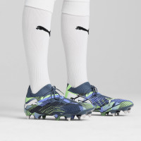 PUMA Future 7 Ultimate IJzeren-Nop Voetbalschoenen (SG) Grijs Paars Groen Wit