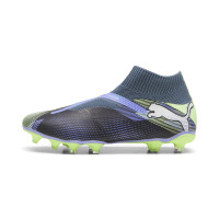 PUMA Future 7 Match+ Veterloze Gras / Kunstgras Voetbalschoenen (MG) Grijs Paars Groen Wit