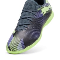 PUMA Future 7 Play Zaalvoetbalschoenen (IN) Grijs Paars Groen Wit