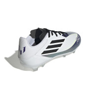 adidas F50 Messi League Gras Voetbalschoenen (FG) Kids Wit Paars Zwart