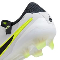 Nike Tiempo Legend 10 Elite Gras Voetbalschoenen (FG) Zilver Zwart Neongeel