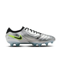 Nike Tiempo Legend 10 Elite IJzeren-Nop Voetbalschoenen (SG) Anti-Clog Zilver Zwart Neongeel