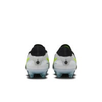 Nike Tiempo Legend 10 Elite IJzeren-Nop Voetbalschoenen (SG) Anti-Clog Zilver Zwart Neongeel