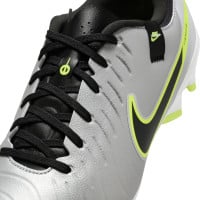 Nike Tiempo Legend 10 Academy Gras / Kunstgras Voetbalschoenen (MG) Zilver Zwart Neongeel