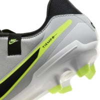 Nike Tiempo Legend 10 Academy Gras / Kunstgras Voetbalschoenen (MG) Zilver Zwart Neongeel