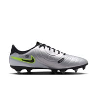 Nike Tiempo Legend 10 Academy IJzeren-Nop Voetbalschoenen (SG) Anti-Clog Zilver Zwart Neongeel