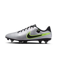 Nike Tiempo Legend 10 Academy IJzeren-Nop Voetbalschoenen (SG) Anti-Clog Zilver Zwart Neongeel