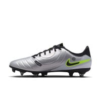 Nike Tiempo Legend 10 Academy IJzeren-Nop Voetbalschoenen (SG) Anti-Clog Zilver Zwart Neongeel