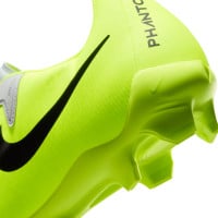 Nike Phantom GX II Academy Gras / Kunstgras Voetbalschoenen (MG) Neongeel Zilver Zwart